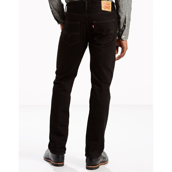 LEVI'S 501 Black Original Mid Rise Regular Fit Straight Leg Jeans Mens 36x30 - Picture 2 of 12